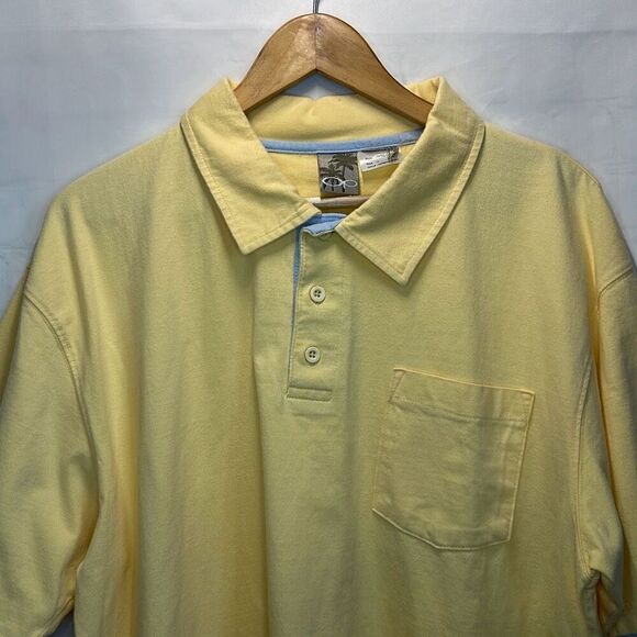 Vintage OP Ocean Pacific Shirt Mens L Large Yellow Polo S/S Surfing 80’s 90’s - Picture 2 of 7